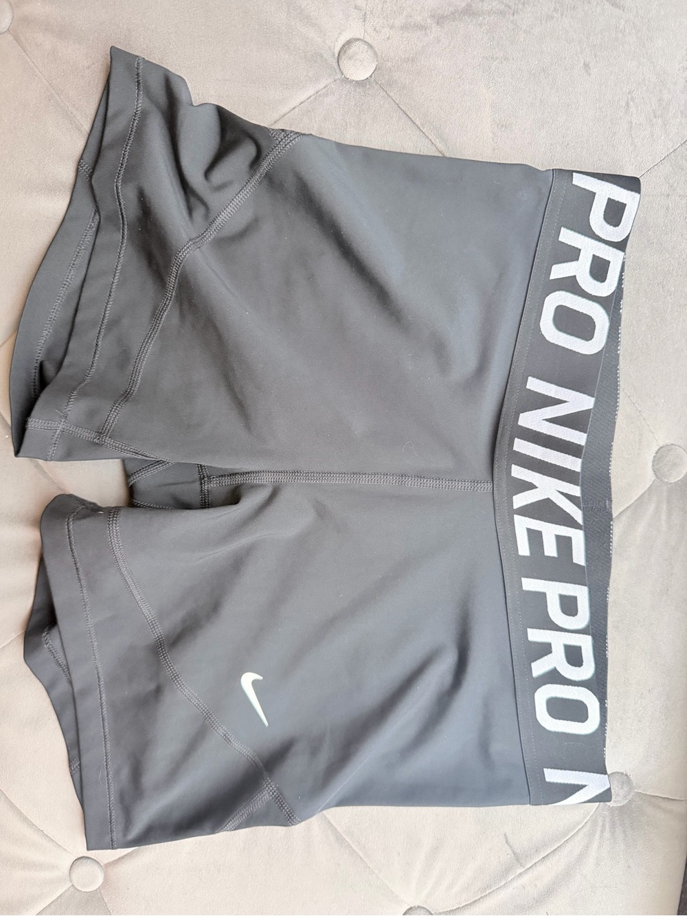 Nike Pro Black Women's Compression Shorts with Branded Waistband